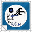 Virginia Back The Blue Novelty Square Sticker Decal