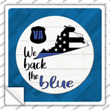 Virginia Back The Blue Novelty Square Sticker Decal