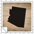 Arizona Shape Letter Tile Novelty Square Sticker Decal