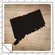 Connecticut Shape Letter Tile Novelty Square Sticker Decal