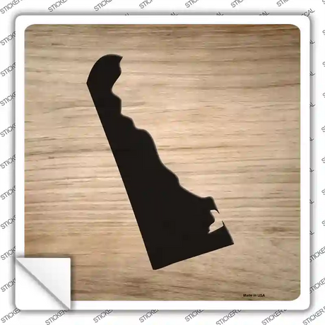 Delaware Shape Letter Tile Novelty Square Sticker Decal