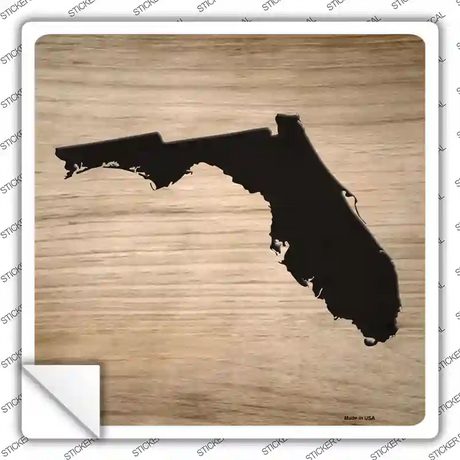 Florida Shape Letter Tile Novelty Square Sticker Decal