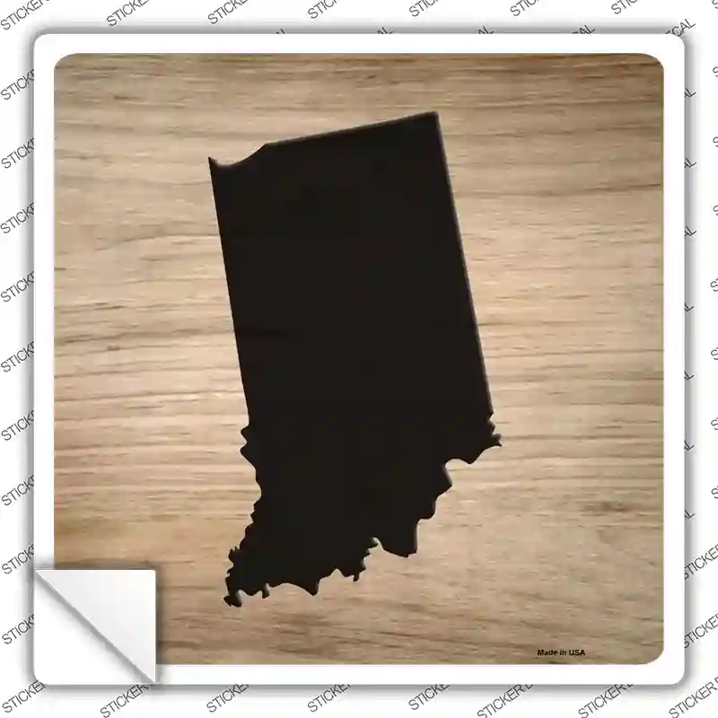Indiana Shape Letter Tile Novelty Square Sticker Decal