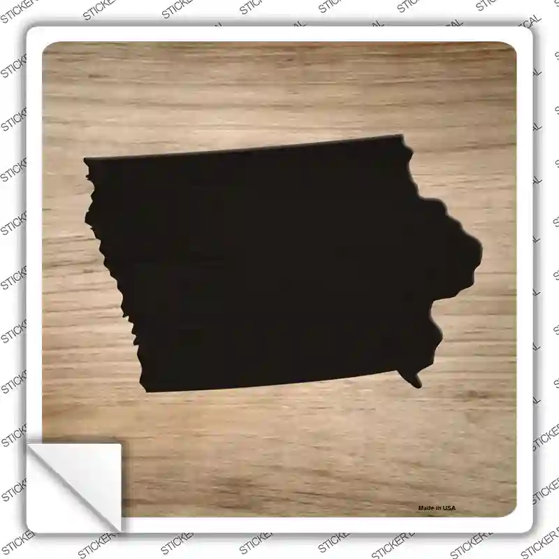Iowa Shape Letter Tile Novelty Square Sticker Decal