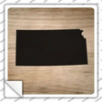 Kansas Shape Letter Tile Novelty Square Sticker Decal