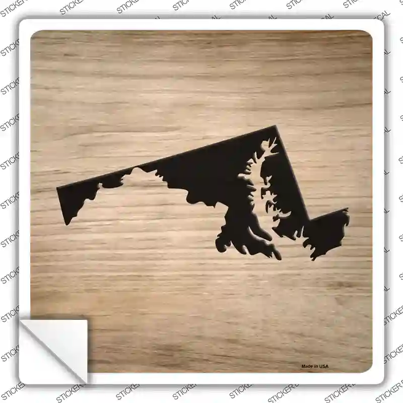 Maryland Shape Letter Tile Novelty Square Sticker Decal