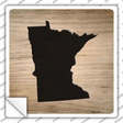 Minnesota Shape Letter Tile Novelty Square Sticker Decal
