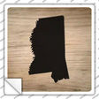 Mississippi Shape Letter Tile Novelty Square Sticker Decal