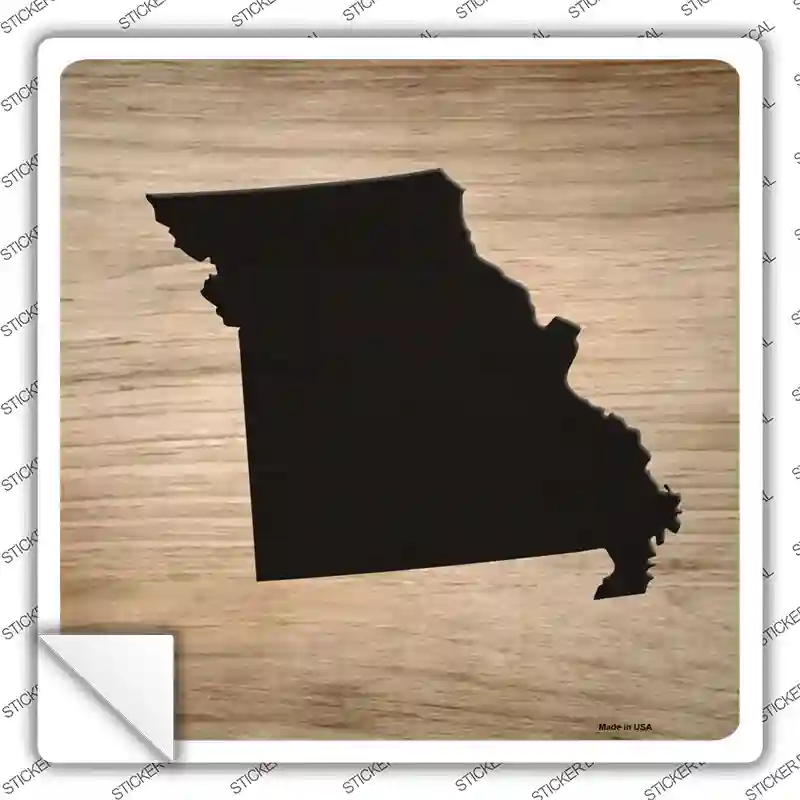 Missouri Shape Letter Tile Novelty Square Sticker Decal