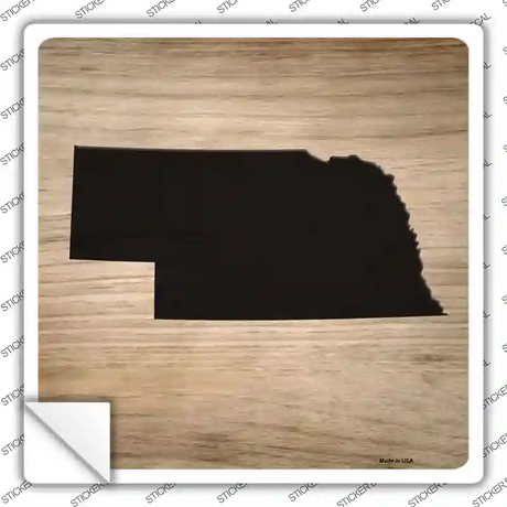 Nebraska Shape Letter Tile Novelty Square Sticker Decal