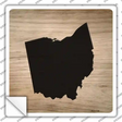 Ohio Shape Letter Tile Novelty Square Sticker Decal