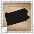 Pennsylvania Shape Letter Tile Novelty Square Sticker Decal