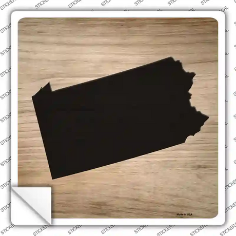 Pennsylvania Shape Letter Tile Novelty Square Sticker Decal