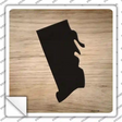 Rhode Island Shape Letter Tile Novelty Square Sticker Decal