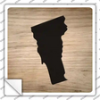 Vermont Shape Letter Tile Novelty Square Sticker Decal