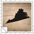 Virginia Shape Letter Tile Novelty Square Sticker Decal