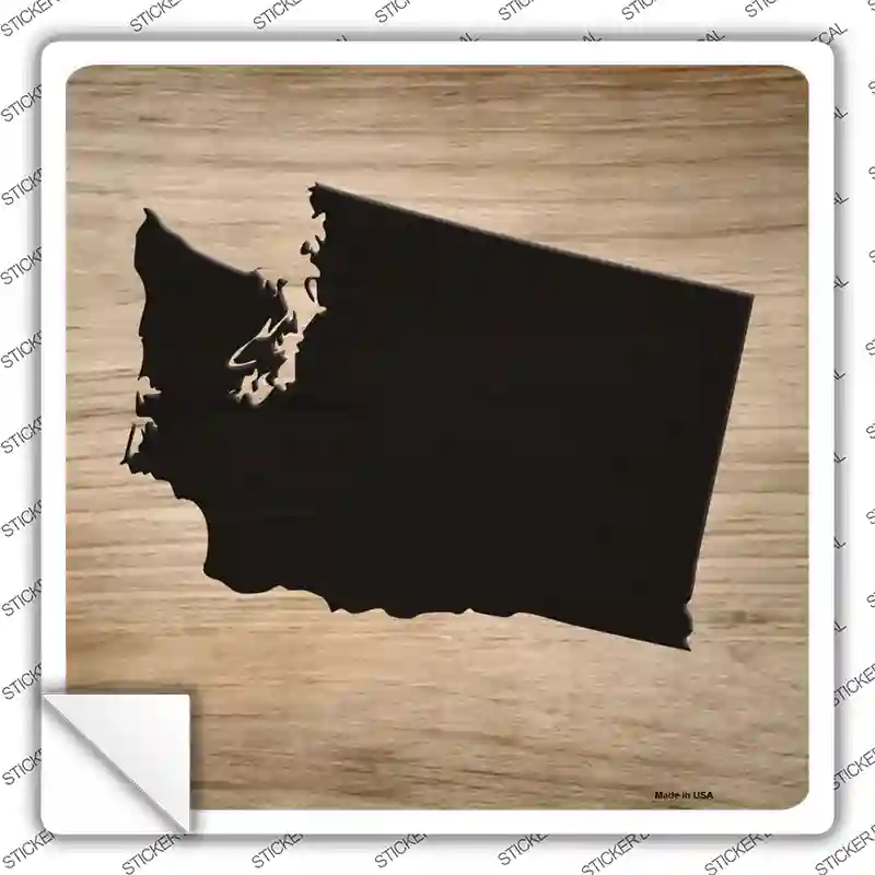 Washington Shape Letter Tile Novelty Square Sticker Decal