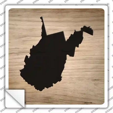 West Virginia Shape Letter Tile Novelty Square Sticker Decal