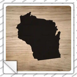 Wisconsin Shape Letter Tile Novelty Square Sticker Decal