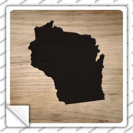 Wisconsin Shape Letter Tile Novelty Square Sticker Decal