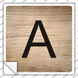A Letter Tile Novelty Square Sticker Decal