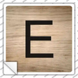 E Letter Tile Novelty Square Sticker Decal