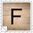 F Letter Tile Novelty Square Sticker Decal
