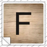 F Letter Tile Novelty Square Sticker Decal