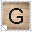 G Letter Tile Novelty Square Sticker Decal