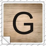 G Letter Tile Novelty Square Sticker Decal