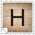 H Letter Tile Novelty Square Sticker Decal