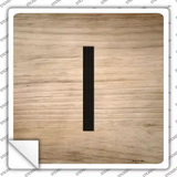 I Letter Tile Novelty Square Sticker Decal