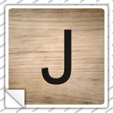J Letter Tile Novelty Square Sticker Decal