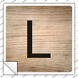 L Letter Tile Novelty Square Sticker Decal