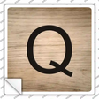 Q Letter Tile Novelty Square Sticker Decal