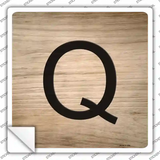 Q Letter Tile Novelty Square Sticker Decal