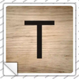 T Letter Tile Novelty Square Sticker Decal