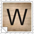 W Letter Tile Novelty Square Sticker Decal