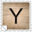 Y Letter Tile Novelty Square Sticker Decal