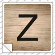 Z Letter Tile Novelty Square Sticker Decal