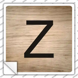 Z Letter Tile Novelty Square Sticker Decal