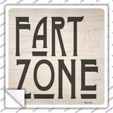 Fart Zone Novelty Square Sticker Decal