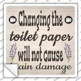 Change The Toiler Paper Novelty Square Sticker Decal