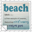 Beach Novelty Square Sticker Decal