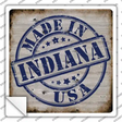 Indiana Stamp On Wood Novelty Square Sticker Decal