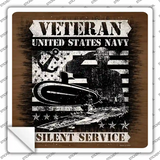 Veteran Silent Service Novelty Square Sticker Decal