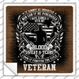 Blood Sweat and Tears Veteran Novelty Square Sticker Decal