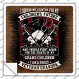 Veteran Grandpa Novelty Square Sticker Decal