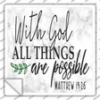 All Things Are Possible Novelty Square Sticker Decal