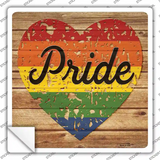 Pride Distressed Rainbow Novelty Square Sticker Decal